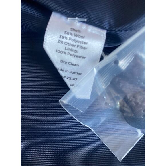 Talbot's Green & Black Plaid Double Breasted Wool Blazer size 14 - Picture 6 of 6